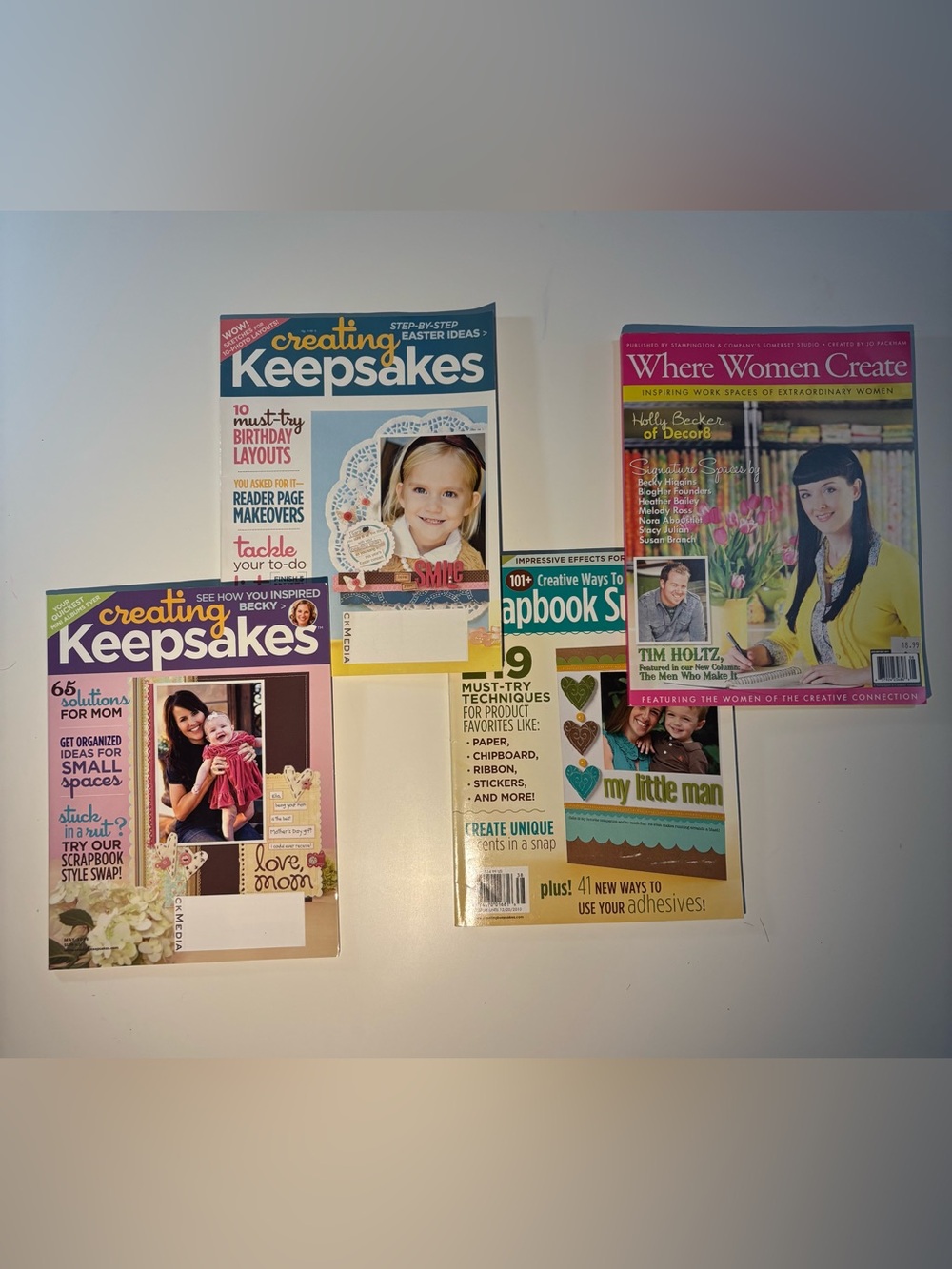 Creating Keepsakes / Where Women Create Magazine set of 4